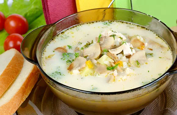 Грибной суп с плавленым сыром - пошаговый рецепт