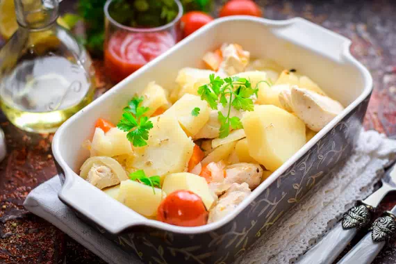 Филе курицы с картошкой в духовке классический рецепт с фото