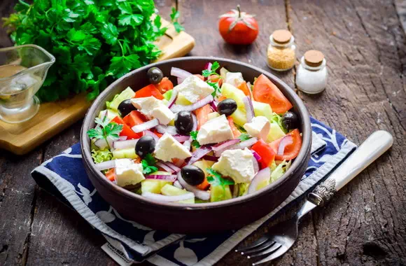 Греческий салат - классический рецепт с пошаговыми фото