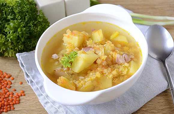 Куриный суп с чечевицей - классический рецепт с фото