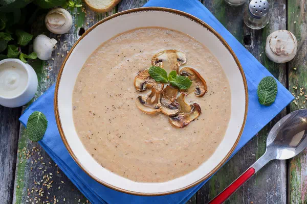 Грибной суп-пюре со сливками - классический рецепт с пошаговыми фото