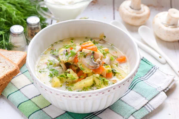 Сырный суп с шампиньонами - классический рецепт с пошаговыми фото