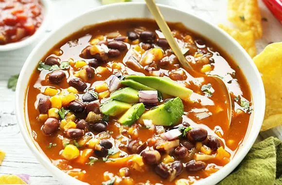 Мексиканский суп с фасолью