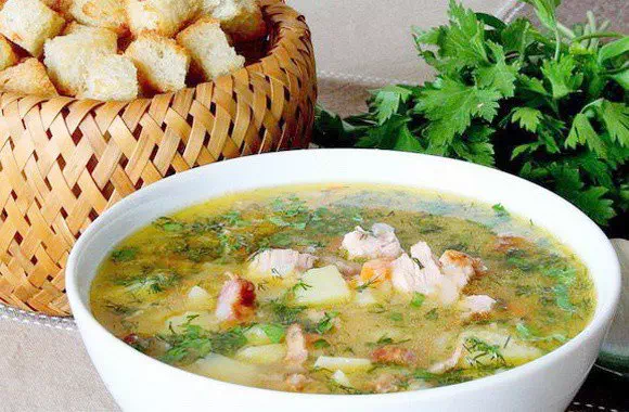Гороховый суп с копченой курицей - пошаговый рецепт с фото