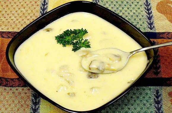 Грибной суп-пюре с сыром