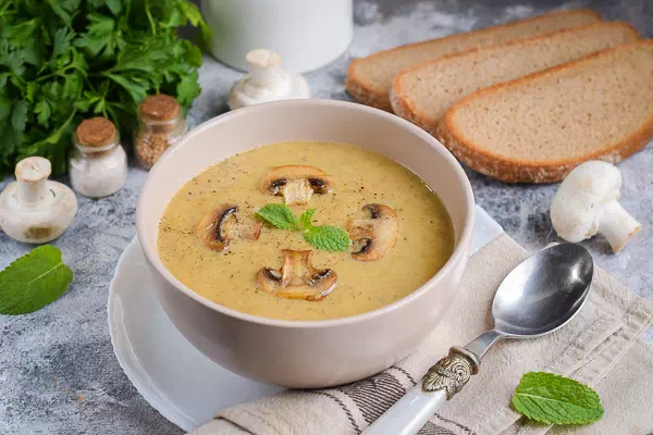 Грибной суп-пюре из шампиньонов со сливками - классический рецепт с пошаговыми фото