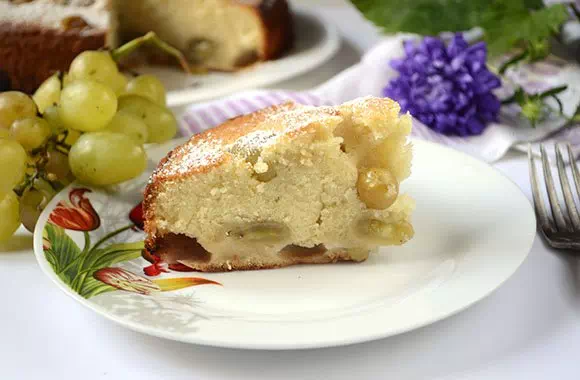 Пирог с виноградом пошаговый рецепт с фото