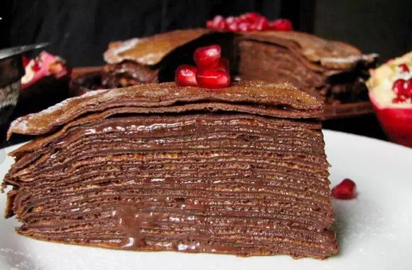 Шоколадный блинный торт - простой рецепт