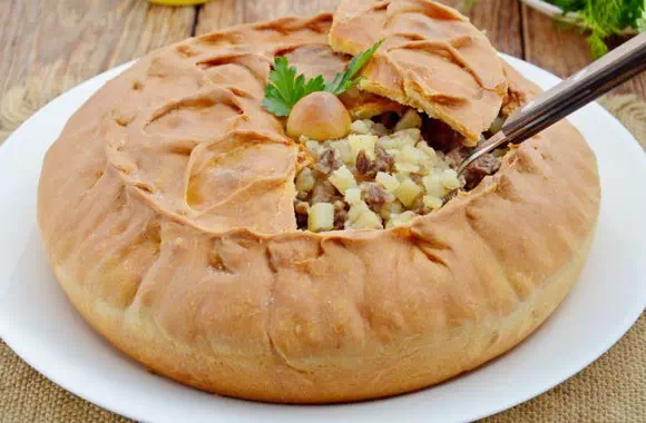 Татарский пирог с картошкой 