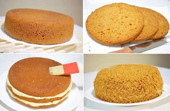 Медовый бисквитный торт 