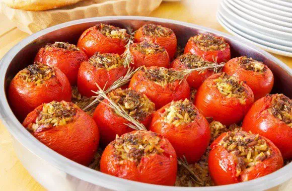  Фаршированные помидоры с мясом в духовке