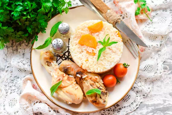 Куриные голени с рисом в духовке - классический рецепт с пошаговыми фото