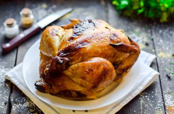 Курица в духовке целиком с хрустящей корочкой - быстрый пошаговый рецепт с фото