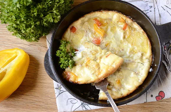 Яичница с картошкой и сладким перцем - оригинальный рецепт с пошаговыми фото
